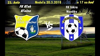 FK Kľak Kľačno - FK Iskra Nováky 1:0 (1:0) 20.5.2018