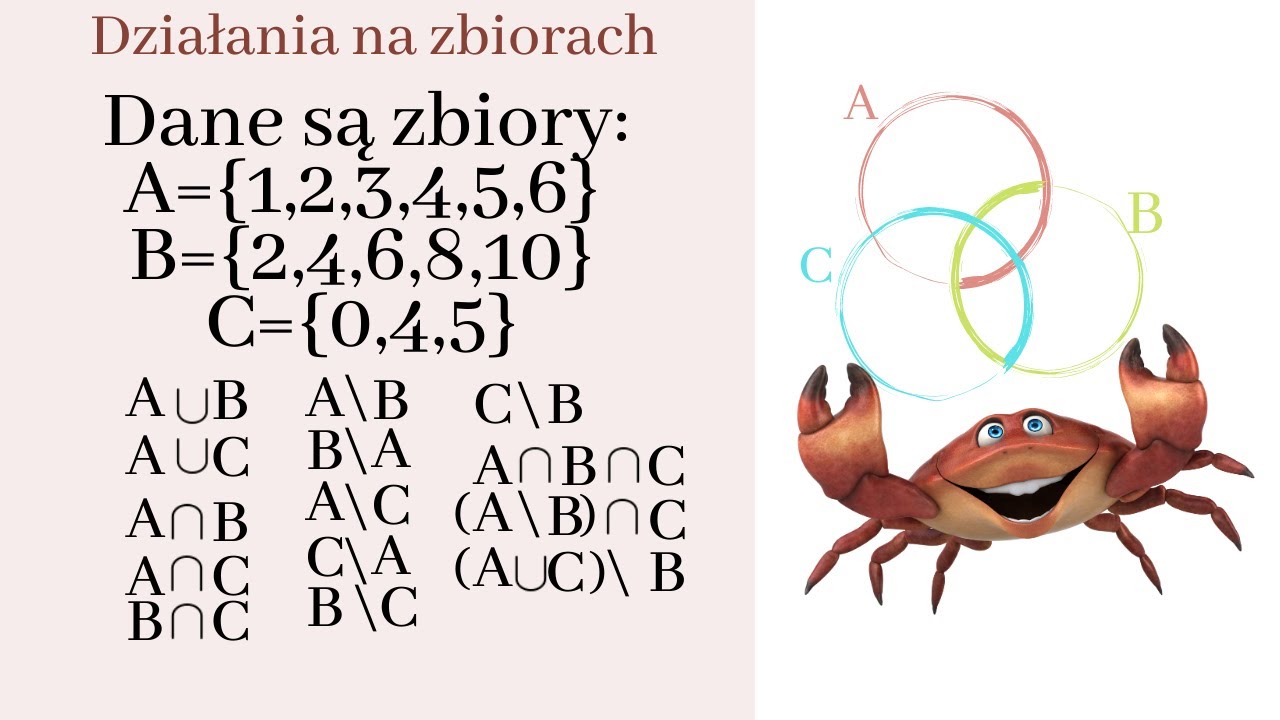 Zadania Na Zbiorach Liczbowych. Działania Na Zbiorach. - YouTube