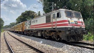 Big Font Ghaziabad GZB WAP5 Rare visiter | far from home | from NR to SWR | hauling Tippu SF Express