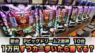 【新台】Pビッグドリーム2激神10台1万円ずつカニ歩いたら勝てる？諭吉実践さらば養分進撃#470