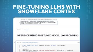 Using Cortex Fine-Tuning To Achieve Serverless Customization And Management Of LLMs Inside Snowflake