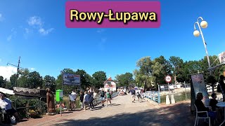 Rowy 🙂Przejazd mostem przez Łupawe - Objazd przez centrum 4K