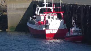 Fishing Trawler Le Lutin des Mer GV 425280 Videoed From MV Armorique 29680 Roscoff, Brittany, France