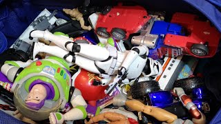 Box Full Of Toys, Disney Car, Transporter, Start Wars, Action, Figures,vehicles, Sounds For Kids