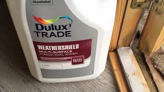 testing Dulux weather shield Fungicide wash