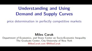 Using Demand and Supply Curves