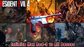 Full Upgrade Red 9 vs All Bosses - Resident Evil 4 Remake