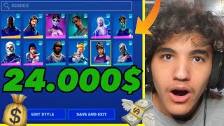 جبت حساب نادر سعره 24 الف ريال💸🤯!!( بتنجلط من السكنات النادره😍🔥!) || fortnite