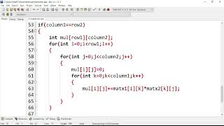 C++ Program to Perform Matrix Multiplication - Multi-dimensional Arrays in Hindi 45