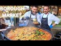 🇬🇧 LONDON STREET FOOD, BOROUGH MARKET WITH CHRISTMAS DECORATIONS, LONDON WALKING TOUR, SOUTHBANK, 4K