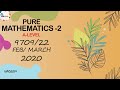 9709/22/F/M/20 | CAMBRIDGE | PURE MATHEMATICS  2020 | #9709/22/FEBURARY/MARCH/2020 #9709 #9709 2020