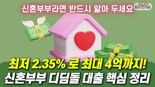 2025 신혼부부 디딤돌 대출 금리, 조건, 신청 방법 핵심 정리!