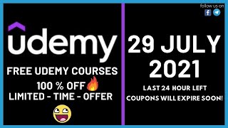 Udemy FREE Courses Certificate | Udemy Coupon Code 2021  #freeudemycourses #Udemycoupon #udemy