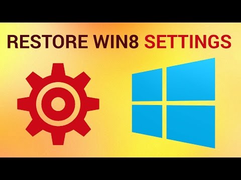 How to Restore Default Settings in Windows 8 How to Restore Default Settings in Windows 8