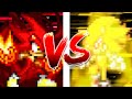 Fire Sonic vs Fleetway Super Sonic (Sprite Animation) (Speed Animation)