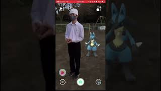 史上最強の男VSルカリオ　　　　　　　　　　　　　　　　　#ぽけもん #ポケモンgo  #最強   #ルカリオ　#shorts  #short  #subscribe  #status