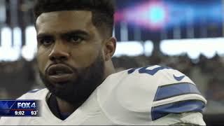 Zeke Back in Dallas but holdout continues