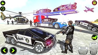 Army Police Cargo Airplane Police Vehicle Transporter - Best Android IOS Gameplay