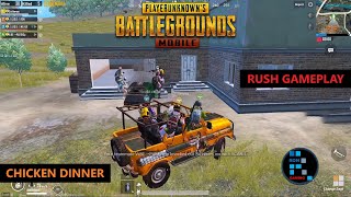 PUBG MOBILE | AMAZING SQUAD RUSH GAMEPLAY CHICKEN DINNER