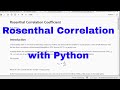 Python - Rosenthal Correlation Coefficient