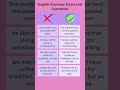 English Grammar Errors and Correction | English Mistakes