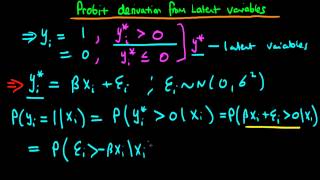 Probit model as a result of a latent variable model