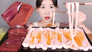 싱싱하네🐮 소등골 소간 먹방 (소음주의😭)  Beef Liver \u0026 Beef Spine [eating show] mukbang korean food