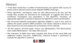 Comparison of optimal reactive power dispatch methods in IEEE 30 bus system