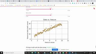 Linear regression data gen Streamlit