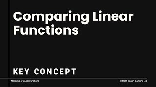 Comparing Linear Functions Represented Different Ways