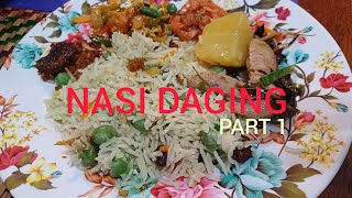 CARA MASAK NASI DAGING