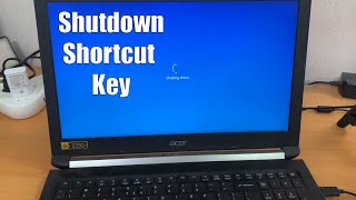 How To Shutdown Acer Laptop Using Keyboards || Shutdown Shortcut Key in Windows 10 #shutdown