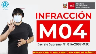 INFRACCION M04 | PAPELETA M04 | SAT | PNP | MTC