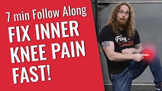 The BEST Exercises to Fix Inner Knee Pain // 7 min Follow Along