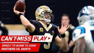 Drew Brees Airs it Out to Ted Ginn Jr. on 80-Yd TD Bomb! | Can't-Miss Play | NFL