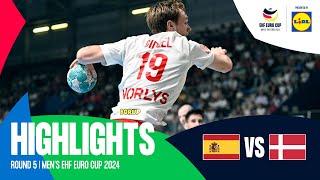 Spain vs Denmark | Round 5 | Men's EHF EURO Cup 2024