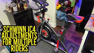 Schwinn IC4 Quick Adjustments for Multiple Riders