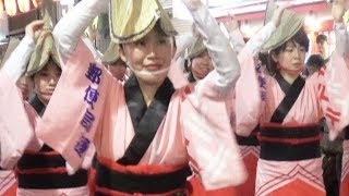 流し踊り「郵便局連（鳴り物：江戸歌舞伎連）」第46回神楽坂まつり 阿波踊り大会（2017.7.28）