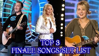 American Idol 2018 Top 3 Song Choices Revealed Set List  American Idol 2018 Top 3 Finale Songs