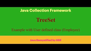 Collection Framework : TreeSet Implementation with Employee class