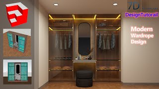 Sketchup Tutorial - Model Wardrobe 2.6x2.5m sketchup