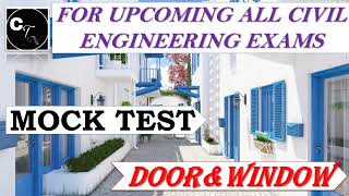 FREE MOCK TEST//DOORS AND WINDOWS//FOR UPCOMING ALL CIVIL ENGINEERING EXAMAS