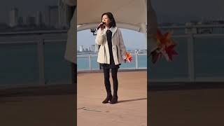 #미녀가수☆김지윤 밤차에서☆원곡 송가인 인천 월미도 갈매기무대