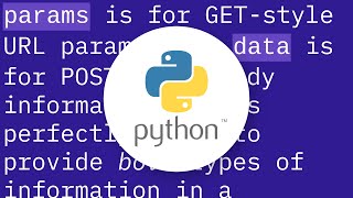 Python Request Post with param data