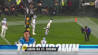 St. Brown pirouettes for toe-tap TD catch vs. Packers on fourth downrs on fourth do