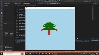 christmas tree craft 🎄 christmas tree using python | python turtle graphics #christmastree