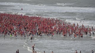 Nieuwjaarsduik strand van scheveningen 1-1-2018