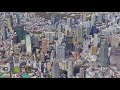 【4k】京都市■空撮360°パノラマ■夏■kyoto■世界の大都会の都心■google earth studio■panorama aerial world s largest city osaka■