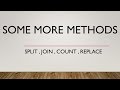 Python tutorial in Hindi 59 : Some more useful strings methods (split , join , replace , count)