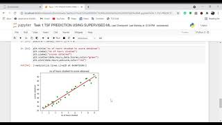 Task 1 TSF PREDICTION USING SUPERVISED ML Jupyter Notebook